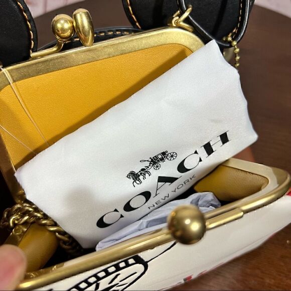 COACH Disney Mickey Mouse X Keith Haring Kisslock Bag LIMITED COLLECTORs Edition - Picture 5 of 13